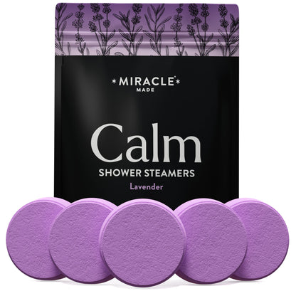 Miracle Made Lavender Aromatherapy Shower Steamers – Relaxing Essential Oil Shower Bombs (15 Melts)