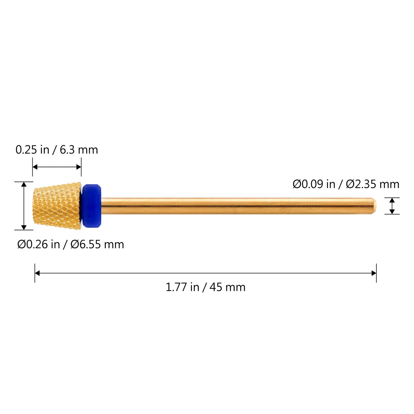 MIRACLE Nail Bits - 3/32 in Backfill Cone Shape Flat End, Coarse Grit