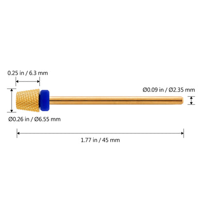 MIRACLE Nail Bits - 3/32 in Backfill Cone Shape Flat End, Coarse Grit