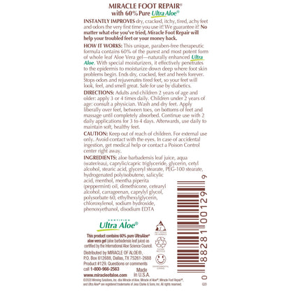 Miracle of Aloe Heel Balm & Foot Repair Cream – Ultra Aloe Moisturizing Duo for Dry, Cracked Feet