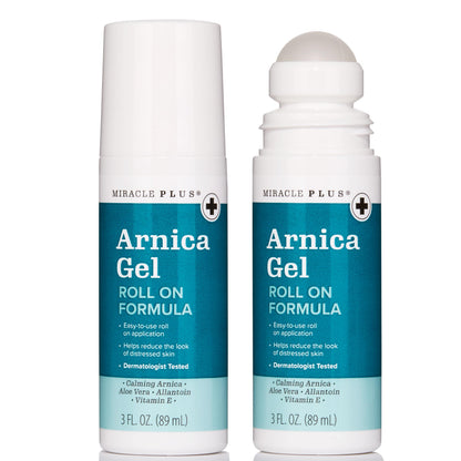 Miracle Plus Arnica Bruise Gel Roll-On – 3 oz | Natural Arnica Montana with Vitamin K for Bruises, Swelling & Skin Support