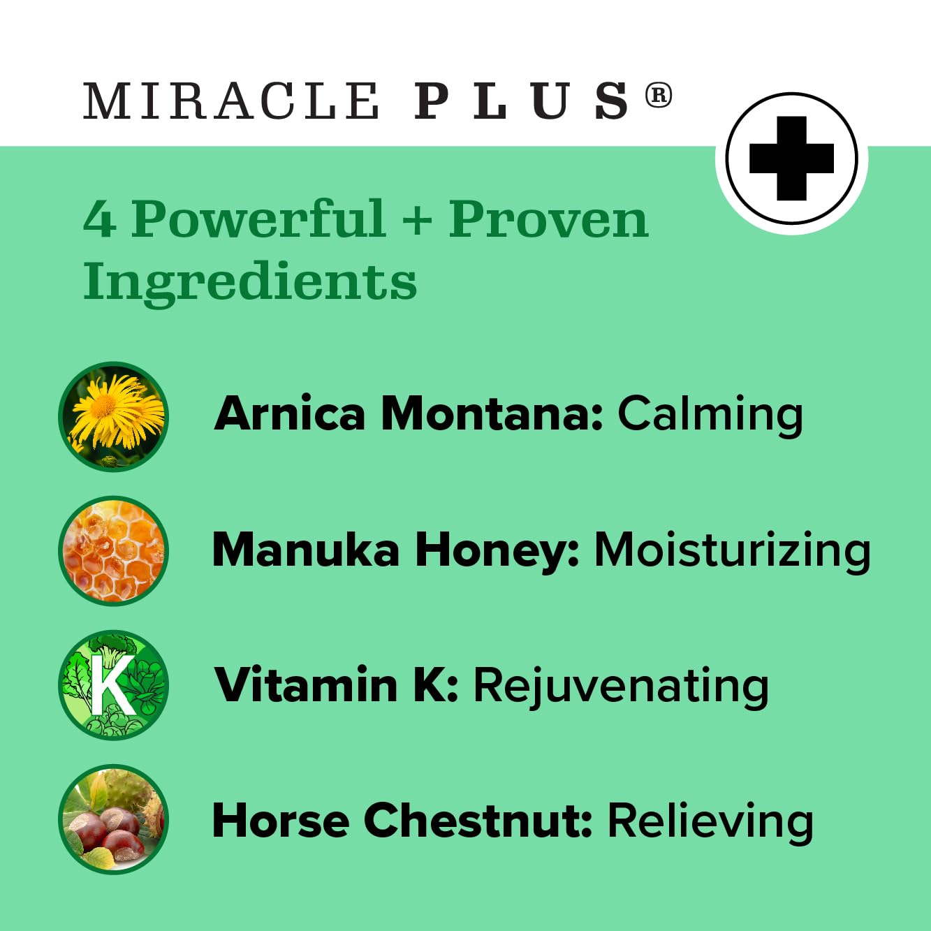 Miracle Plus Arnica Bruise Gel – Extra Strength Vitamin K, 2-Pack