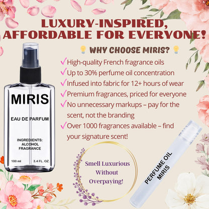 MIRIS No. 33636 – Inspired by Aqua Di Gi Absolu, Long-Lasting Men’s EDP, 3.4 fl oz / 100 ml