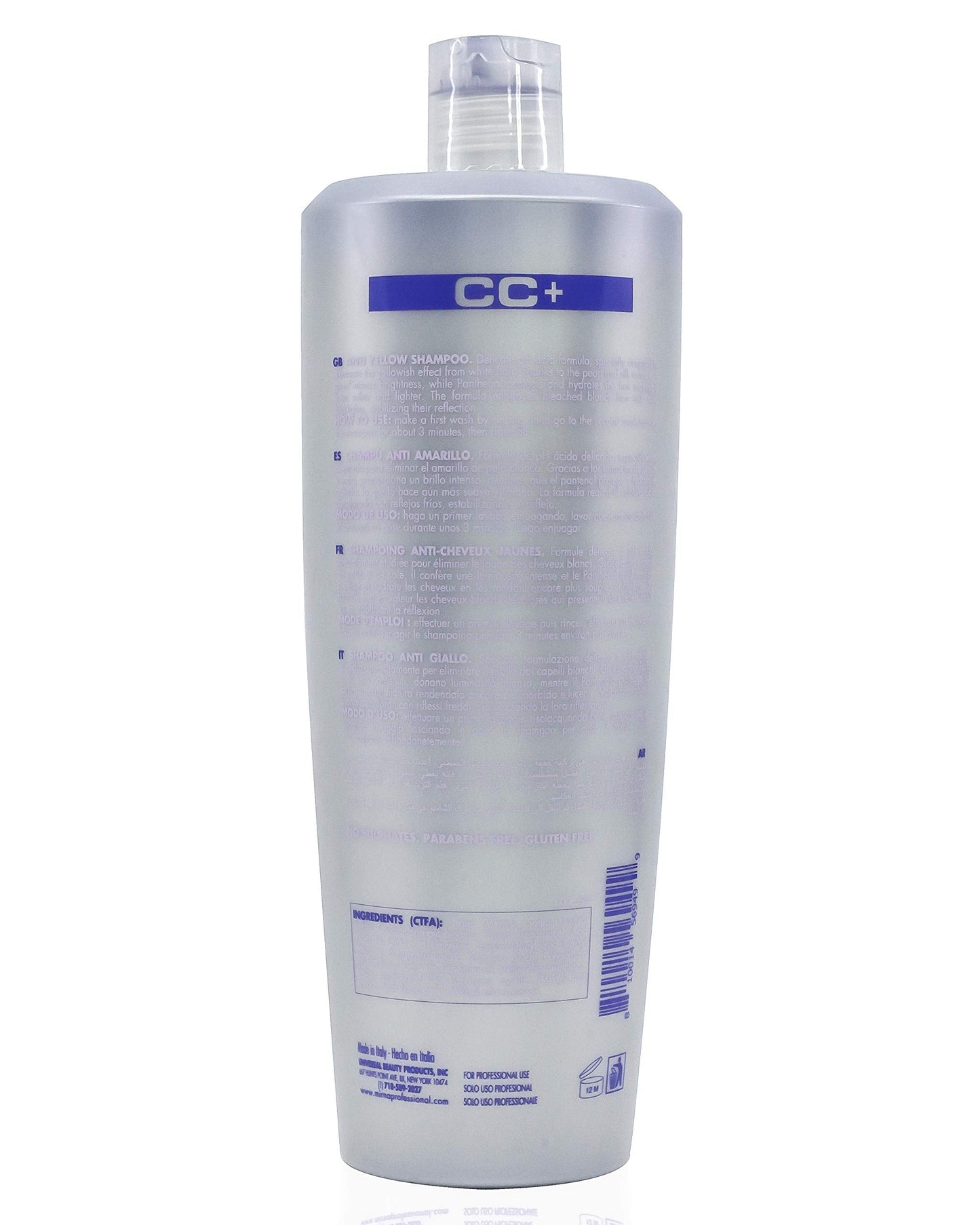 Mirna Professional Color Care NO Yellow Shampoo – Delicate pH, Blueberry & Silk