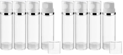 Mirrline 4-Piece 150ml Airless Pump Bottles | Vacuum Dispenser Travel Containers (2-Pack)