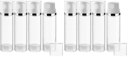 Mirrline 4-Piece 150ml Airless Pump Bottles | Vacuum Dispenser Travel Containers (2-Pack)
