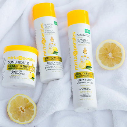 Mirta De Perales Lemon & Chamomile Shampoo – 10 oz | Shine, Lighten, Frizz Control