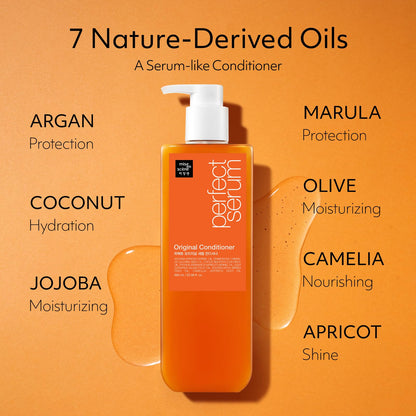 Mise En Scene Perfect Serum Original Conditioner for Damaged Hair – Argan Oil & Jojoba, 22.99 fl oz