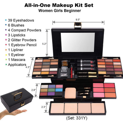 MISS ROSE M 58 Color Professional Makeup Palette – All-in-One Makeup Kit (331Y)
