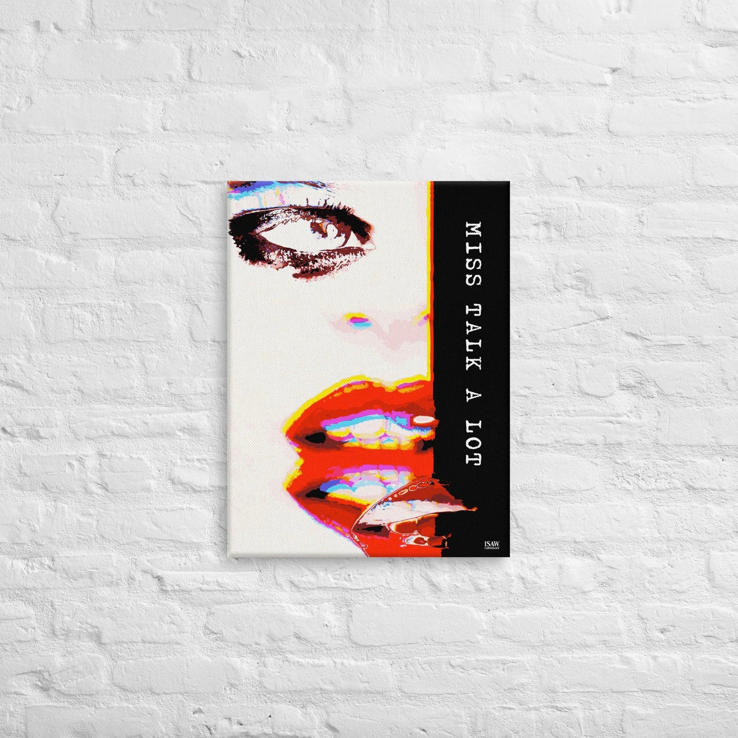 Miss Talk A Lot - Canvas Print