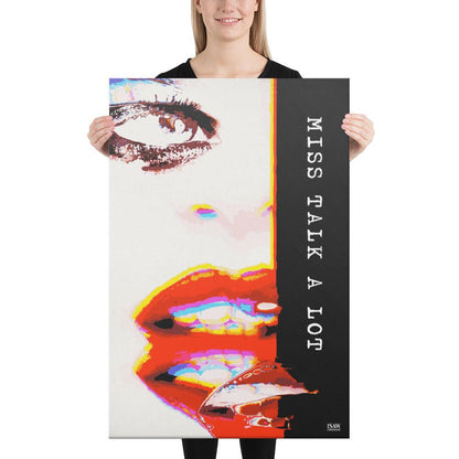 Miss Talk A Lot - Canvas Print