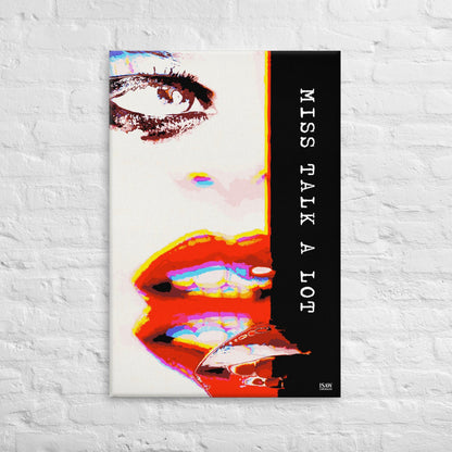 Miss Talk A Lot - Canvas Print