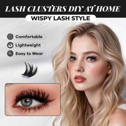 MissAiry Flaunt Lash Clusters 8-14mm Wispy D-Curl Eyelash Extensions