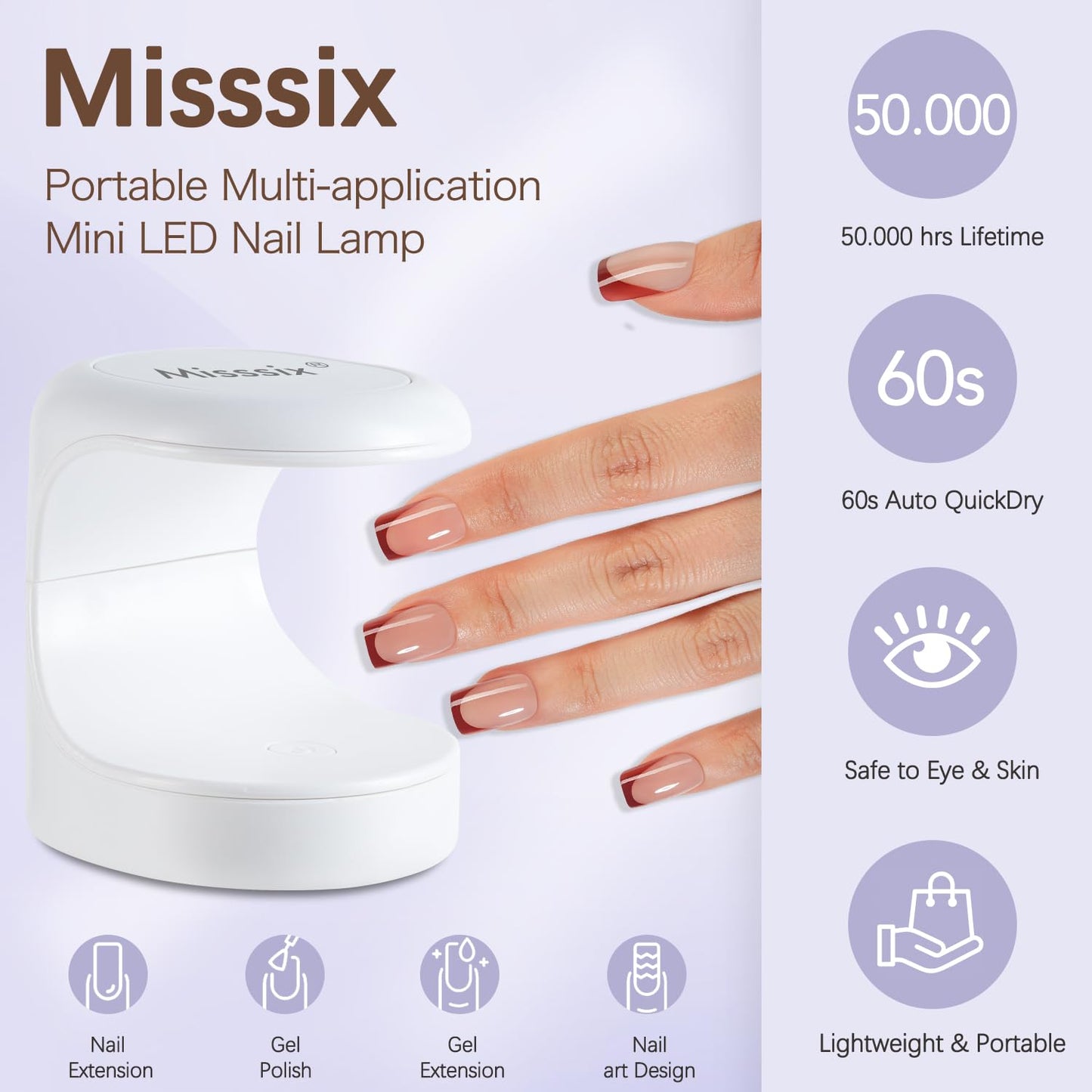 Misssix French Tip Press On Nails – 160Pcs Short Square Gel Tips Starter Kit