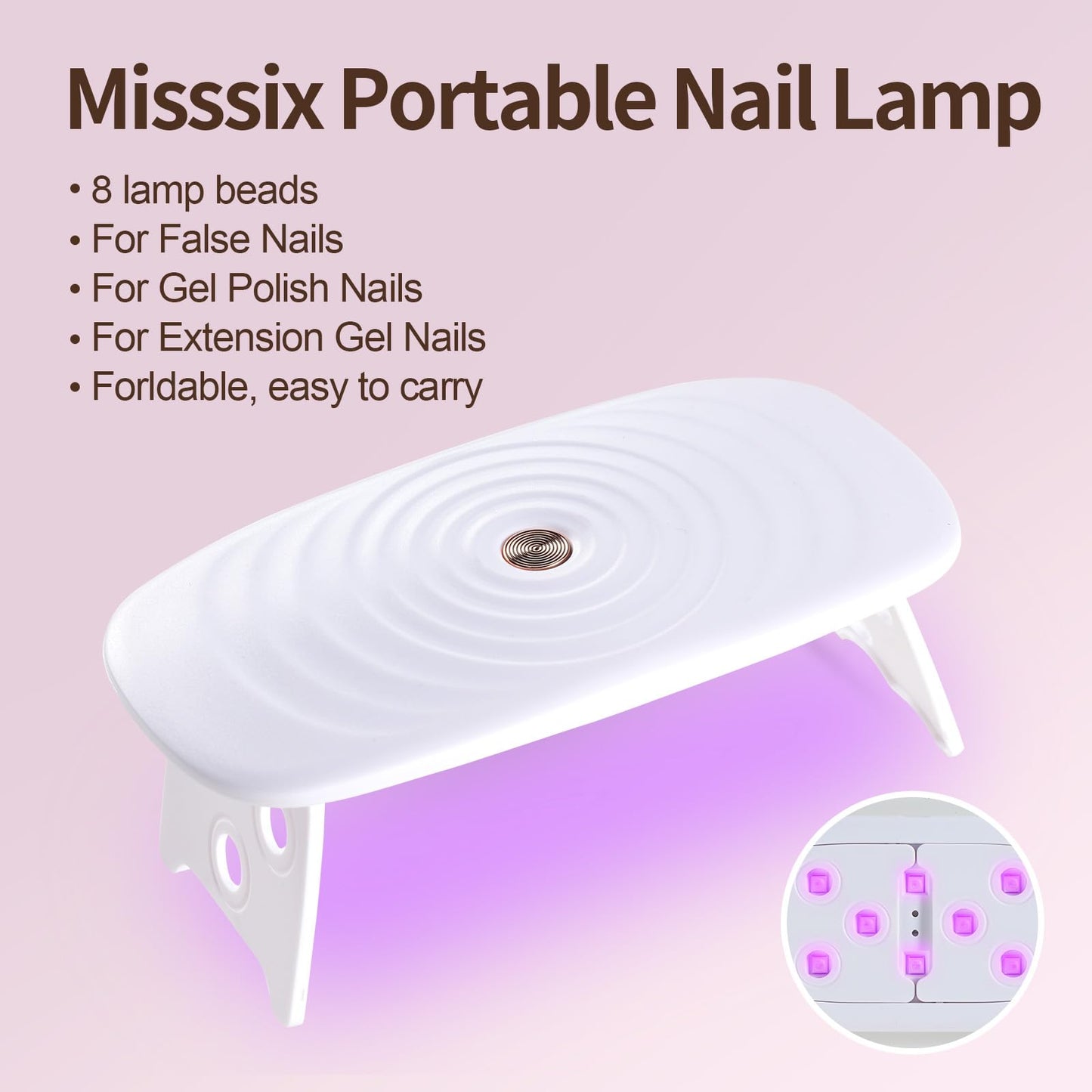 Misssix Extra Short Almond Gel Nail Tips Kit — 360Pcs, 12 Sizes, 9-in-1 Glue & Mini UV Lamp