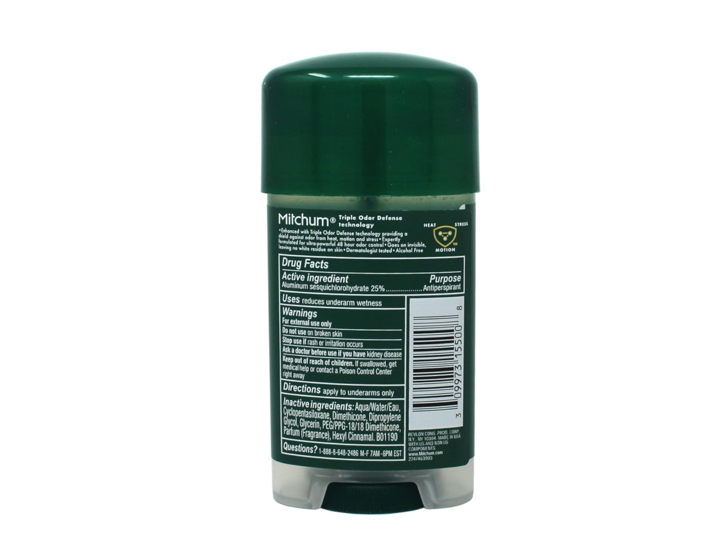 Mitchum Clear Gel Unscented Anti-Perspirant & Deodorant for Men - 2.25 oz (3 Pack)