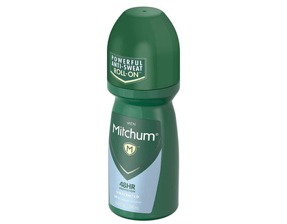 Mitchum Invisible Unscented Roll-On Anti-Perspirant & Deodorant — Pack of 3