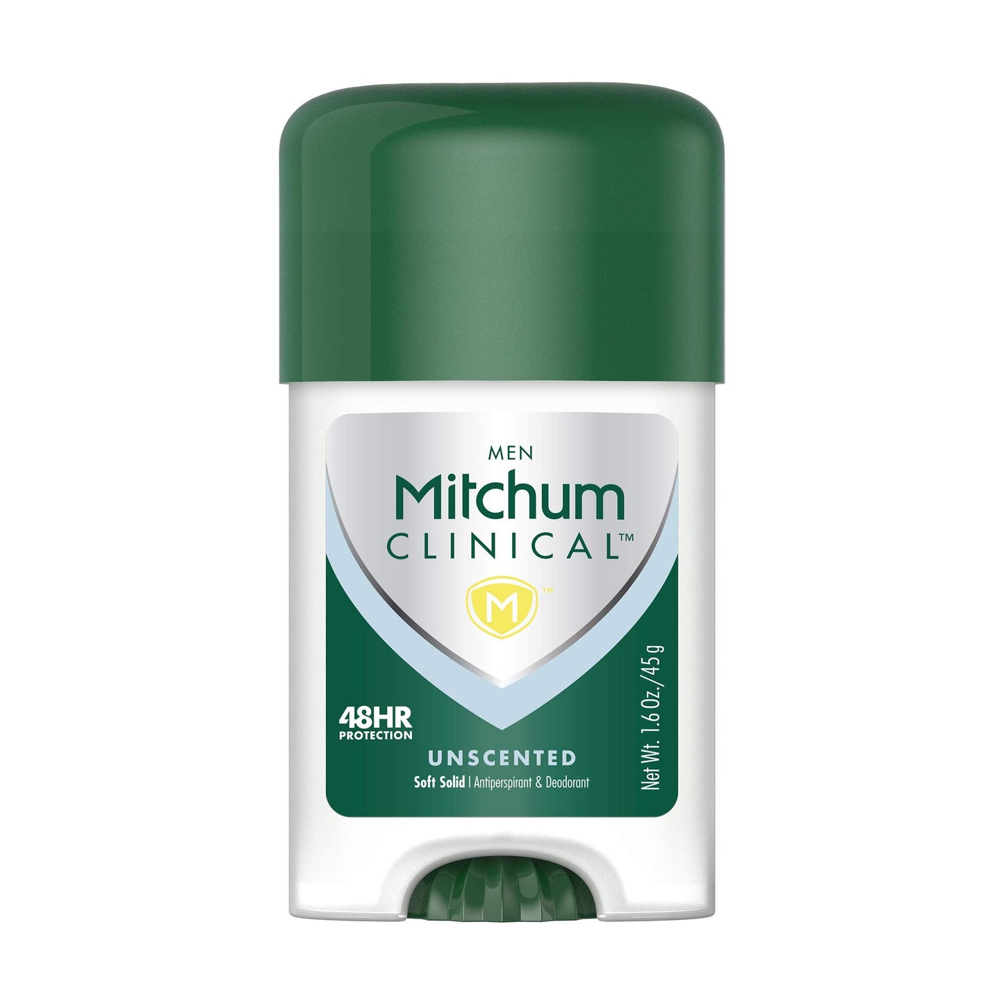 Mitchum Men Clinical Soft Solid Antiperspirant Deodorant Unscented – 1.6 Ounce | 48-Hour Protection