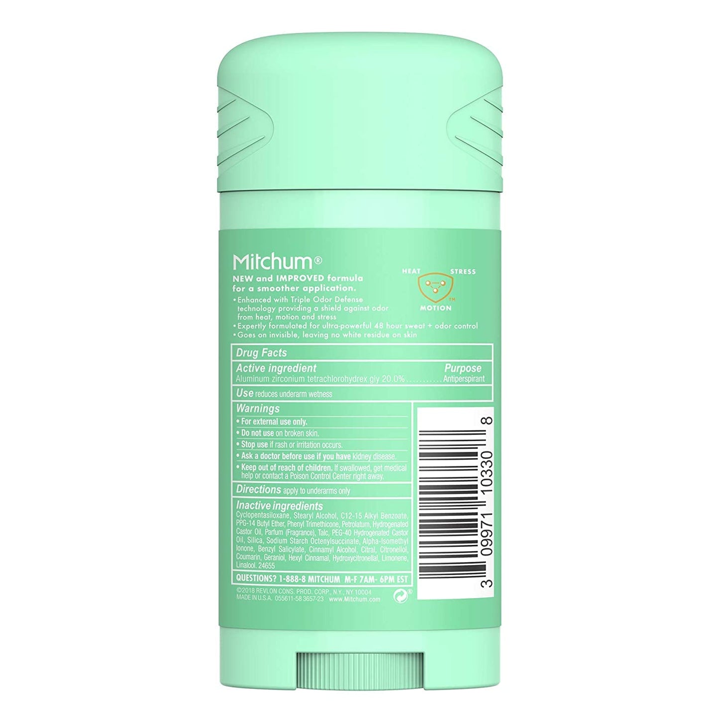 Mitchum For Women Triple Odor Defense Invisible Solid Antiperspirant – Pack of 2