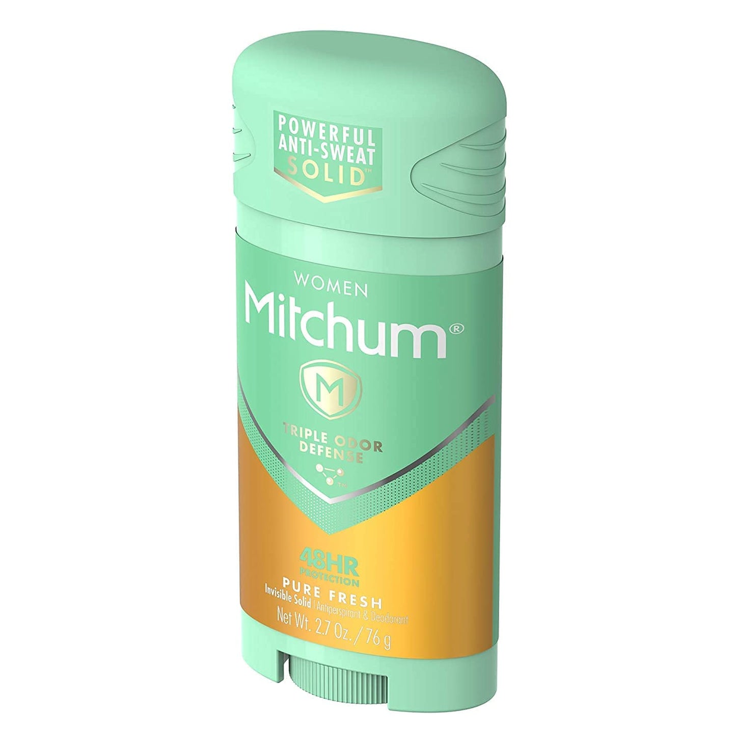 Mitchum Women Triple Odor Defense Invisible Solid 48HR Deodorant – Pure Fresh, 4 Pack