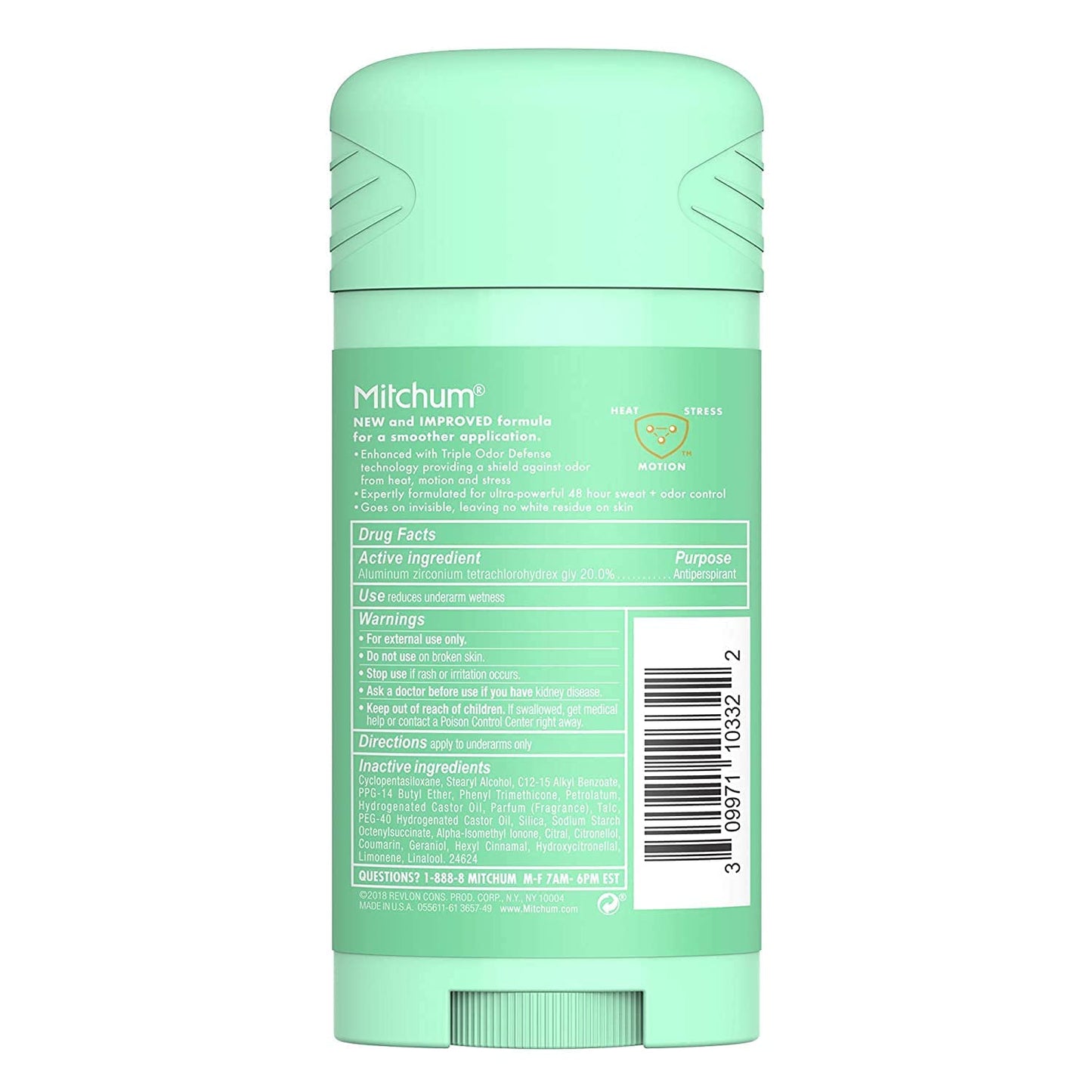 Mitchum Women Triple Odor Defense Invisible Solid Deodorant – Pure Fresh, 48HR, 5 Pack