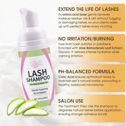 Miuffue Lash Bonder Primer & Shampoo Kit for Eyelash Extensions – Pro Use (15ml+15ml+60ml)