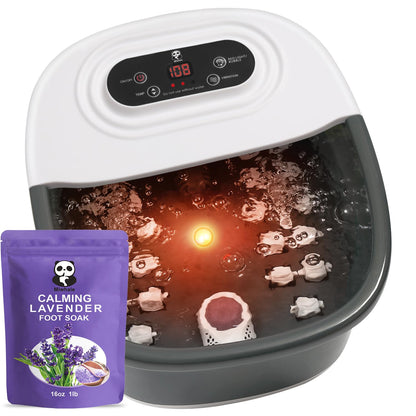 Miwhale Foot Spa Bath Massager — Heat, Bubbles, Vibration & Infrared, Lavender Soak