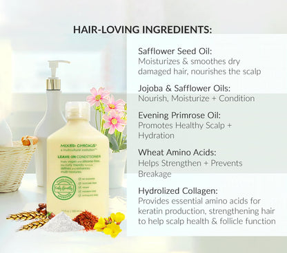 Mixed Chicks Curly Friendly Leave-In Conditioner – Lightweight Hydration for Curls, 10 oz