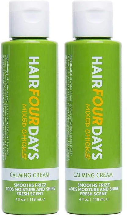 Mixed Chicks Hair Four Days Calming Cream, 4 fl oz (Pack of 2) – Lightweight, Frizz-Taming Hair Care