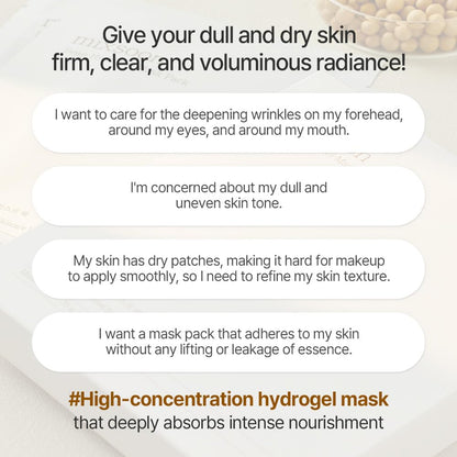 Mixsoon Bean Collagen Hydrogel Mask – Hydration, Firming & Soothing (3ea, 35g)