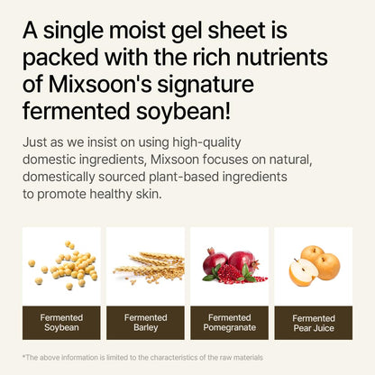 Mixsoon Bean Collagen Hydrogel Mask – Hydration, Firming & Soothing (3ea, 35g)