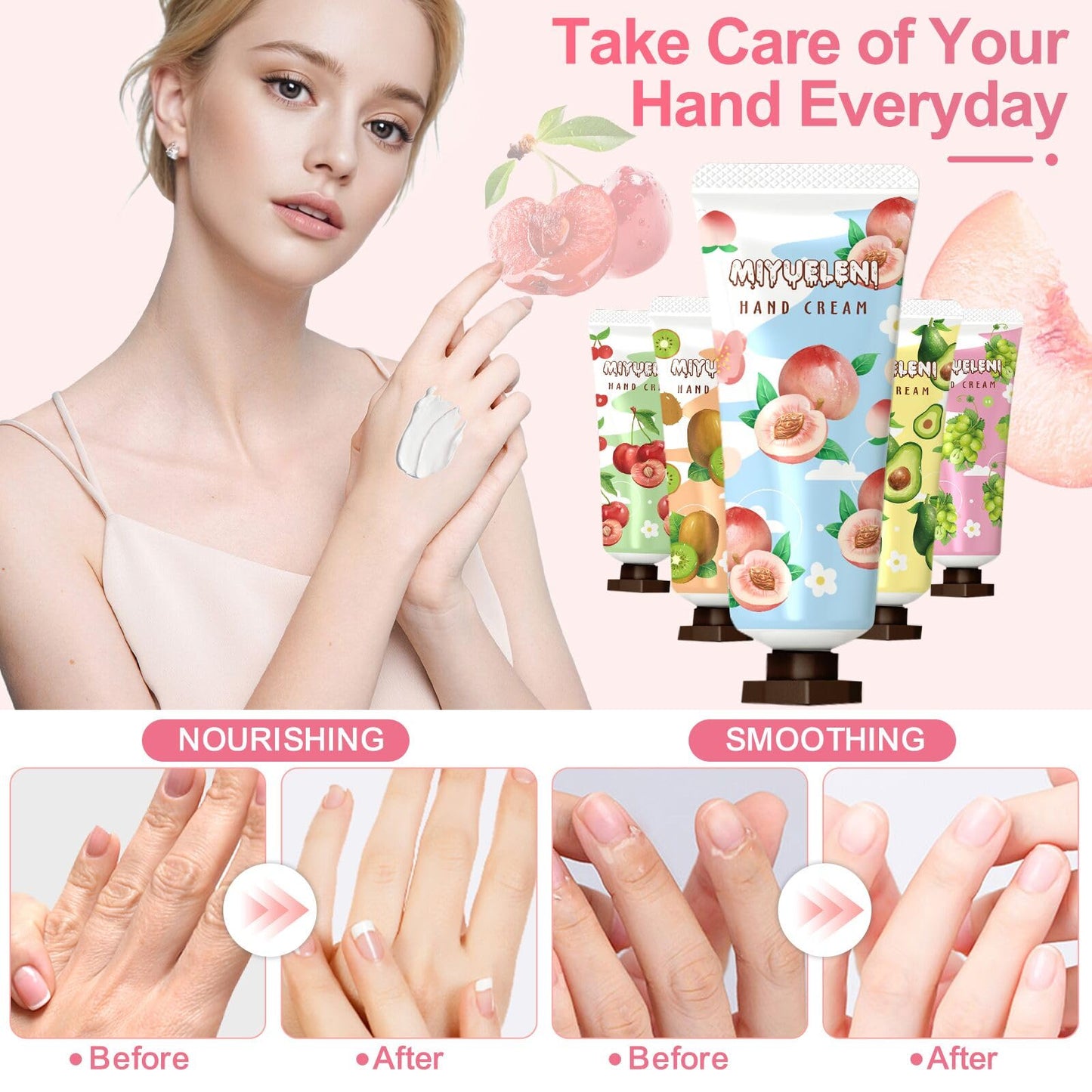 MIYUELENI 20-Pack Hand Cream Gift Set – Travel-Size Hydration for Dry Hands