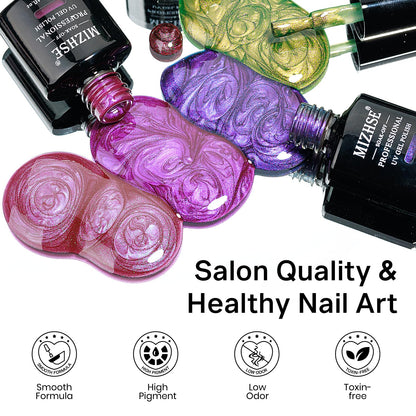 MIZHSE Cat Eye Gel Nail Polish Kit – Gemstone Magnetic Set