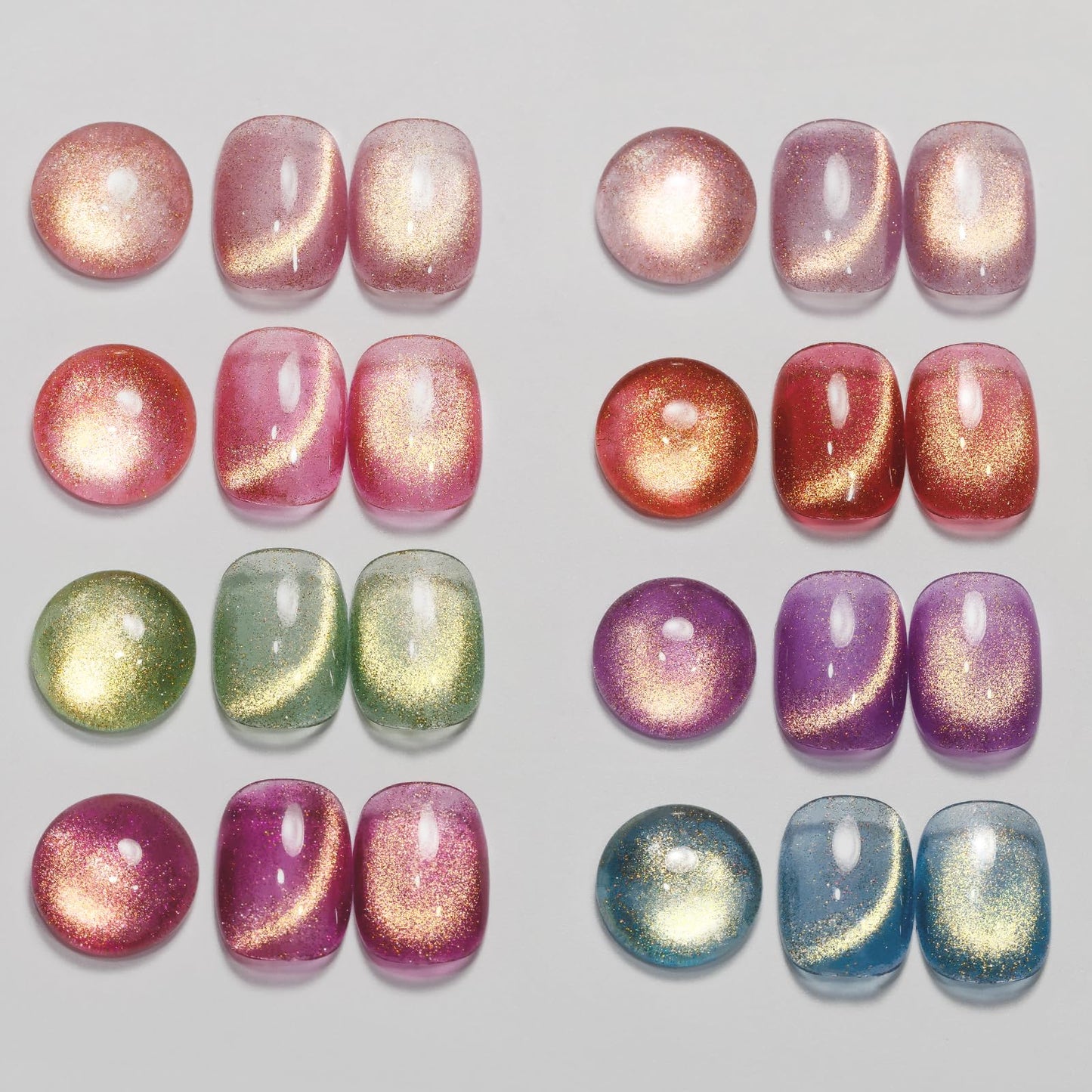 MIZHSE Cat Eye Gel Nail Polish Kit – Magnetic Neon Colors, Magnet Included, Soak-Off
