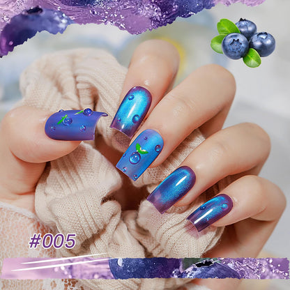 MIZHSE Cat Eye Gel Nail Polish Kit – Neon Fruit Colors with Magnet for DIY Nail Art