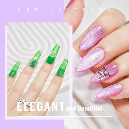 MIZHSE Cat Eye Gel Nail Polish Kit – Neon Magnetic Colors & Magnet Stick