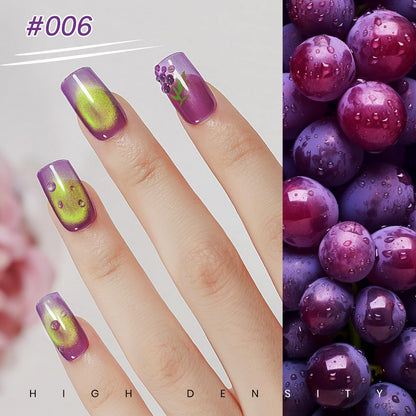 MIZHSE Cat Eye Gel Nail Polish Kit – Neon Fruit Colors with Magnet for DIY Nail Art
