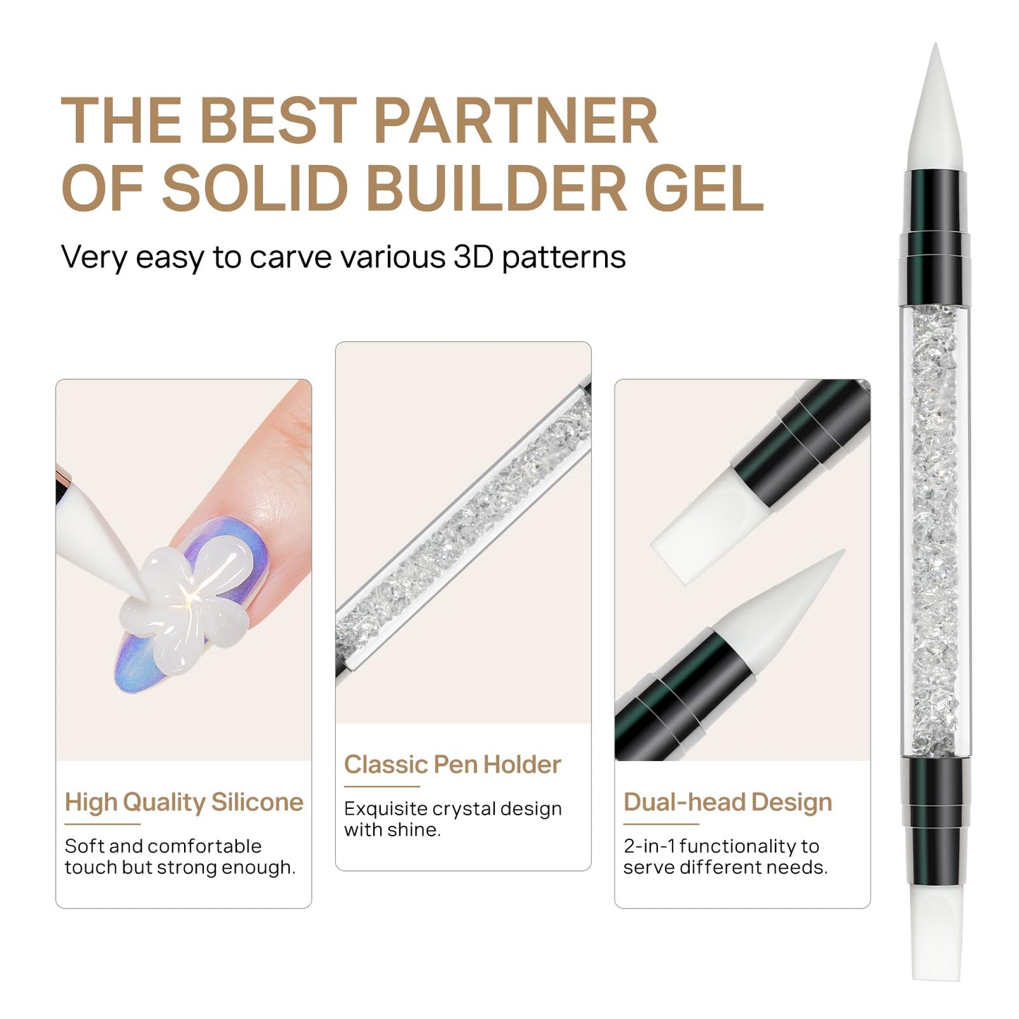 MIZHSE Solid Builder Gel – 3-Color Nail Sculpting Gel Set (45 g)