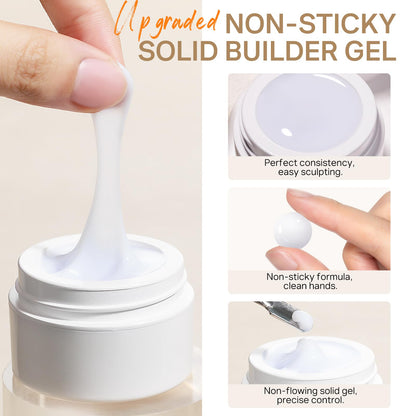 MIZHSE Solid Builder Gel – 3-Color Nail Sculpting Gel Set (45 g)