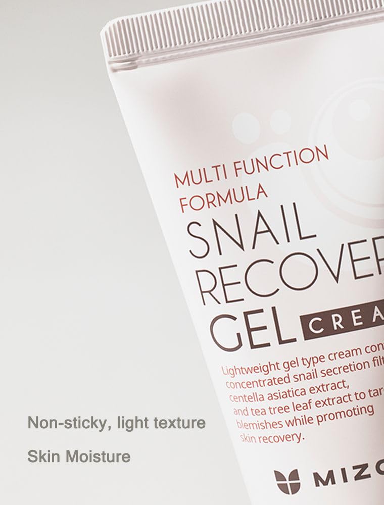 MIZON Snail Recovery Gel Cream Set – 2x45ml, Fragrance-Free Snail Mucin, Korean Skincare
