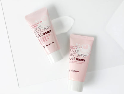 MIZON Snail Recovery Gel Cream Set – 2x45ml, Fragrance-Free Snail Mucin, Korean Skincare