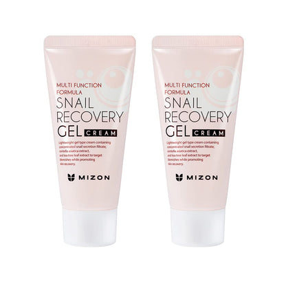MIZON Snail Recovery Gel Cream Set – 2x45ml, Fragrance-Free Snail Mucin, Korean Skincare