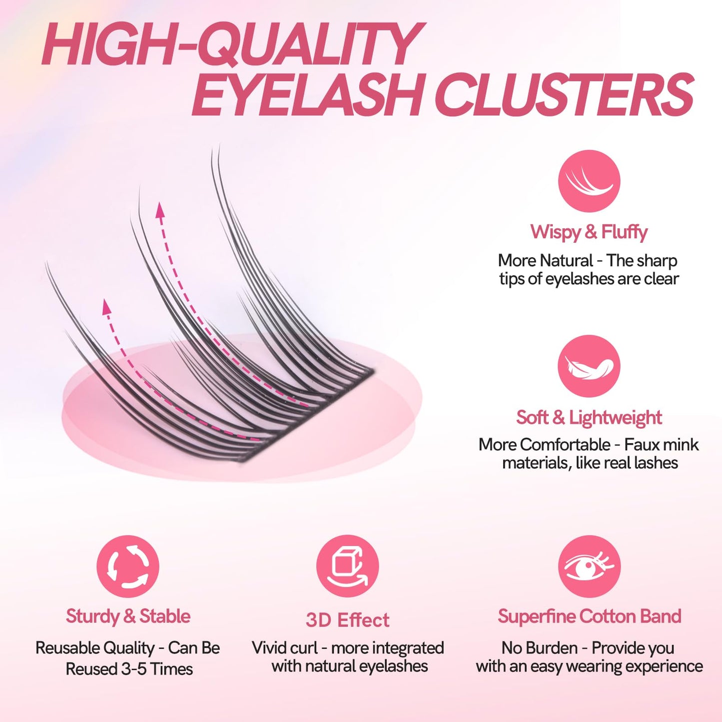 MLEN DIARY Natural C Curl Lash Clusters 10-13mm | 105pcs Wispy Candy Baby Kit