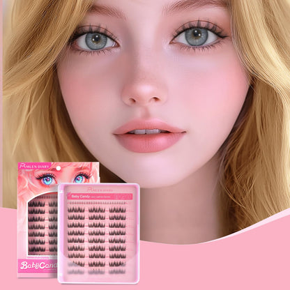 MLEN DIARY Natural C Curl Lash Clusters 10-13mm | 105pcs Wispy Candy Baby Kit