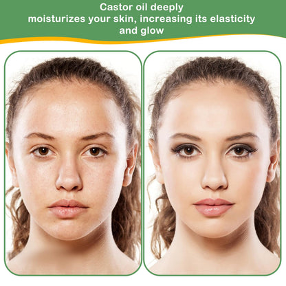 MMPANG Organic Castor Oil for Lashes & Brows – 8oz, USDA Certified Organic, Cold-Pressed, Hexane Free