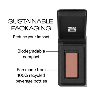 MOB Beauty Eyeshadow M1 Matte Dusty Rose – Cool-Toned Pink, Talc-Free, Vegan & Cruelty-Free, Long-Wear Refillable Compact