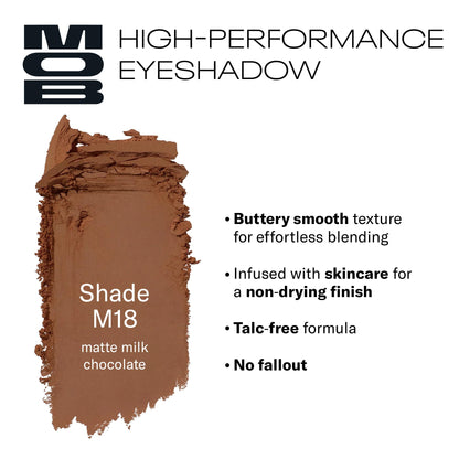 MOB Beauty Eyeshadow M18 Matte Milk-Chocolate – Warm Brown, Talc-Free, Vegan & Cruelty-Free