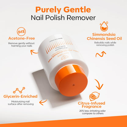 Modelones Acetone-Free Nail Polish Remover Pot with Jojoba Oil – Gentle & Non-Drying
