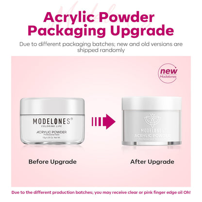 Modelones Acrylic Powder Kit – 6 Nude Colors for Everyday Nails (No Lamp)