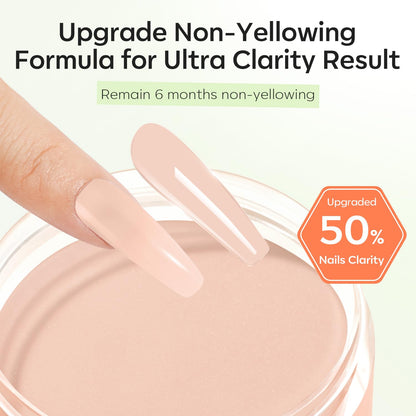 Modelones Acrylic Powder 120g Nude Blush – Large Capacity for 3D Nails & French